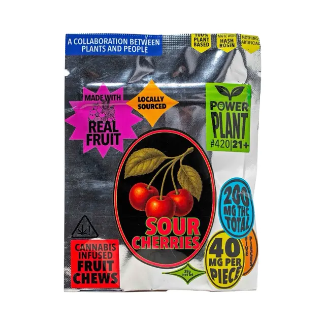 Powerplant By Superchill | 200mg Rosin Infused Fruit Chews | Sour Cherries