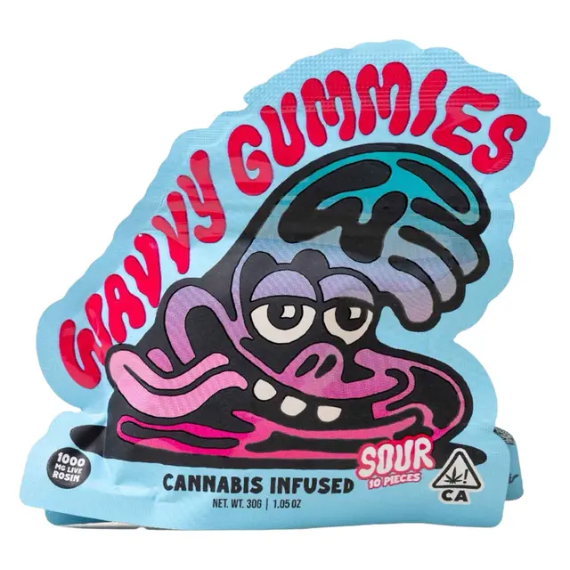 1000mg Live Rosin Gummies | Blue Raspberry